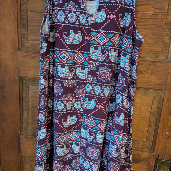 Bobbie Brooks Purple and Blue Midi Dress - Picture 6 of 6